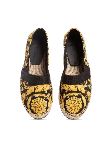 Espadryle Versace z logo żółte