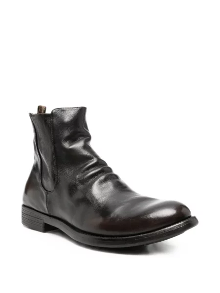Cizme scurte Officine Creative din piele negru