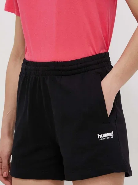 Hummel szorty hmlLGC SHAI SHORTS gładkie medium waist czarny