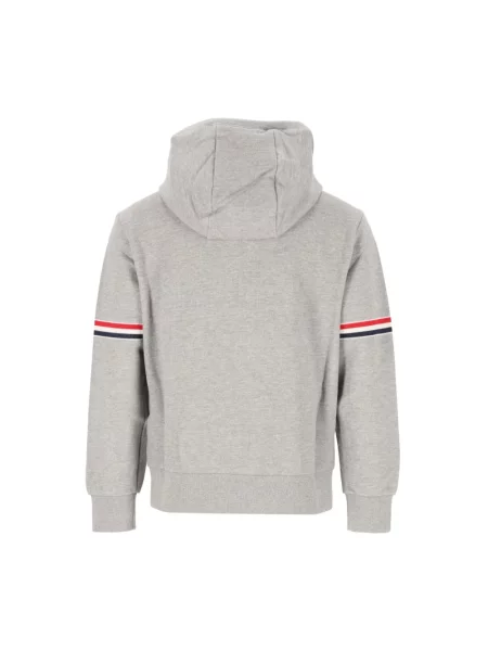 Bluza z kapturem Thom Browne z kapturem szara
