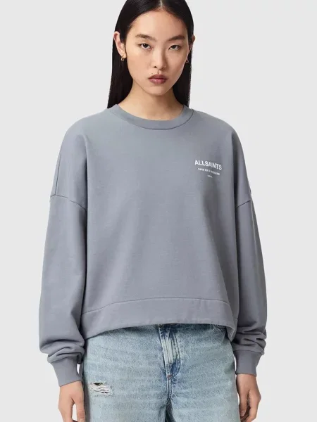 AllSaints oversize dukserica ženska DREAMER plava