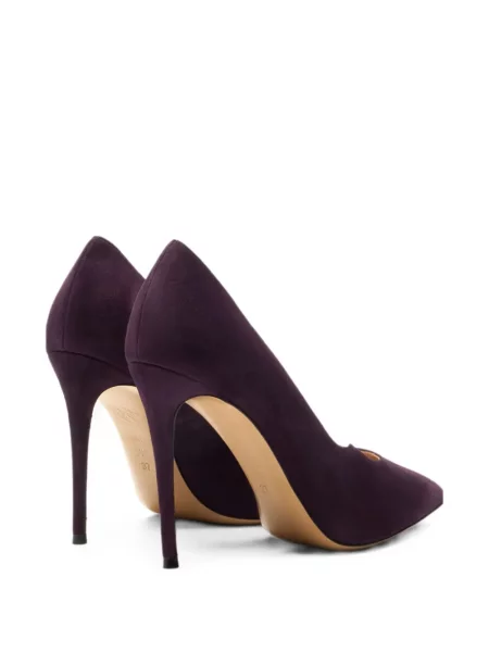 Pantofi cu toc Casadei din piele de căprioară violet
