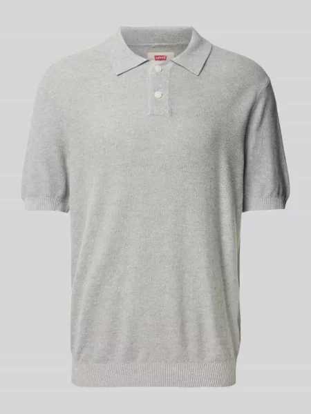 Koszulka polo o kroju standard fit z prążkowanymi wykończeniami Levi's srebrne