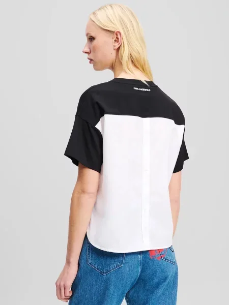 Karl Lagerfeld kratka majica IKON črna