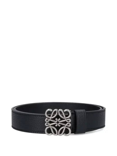 Кожаный колан Loewe черно