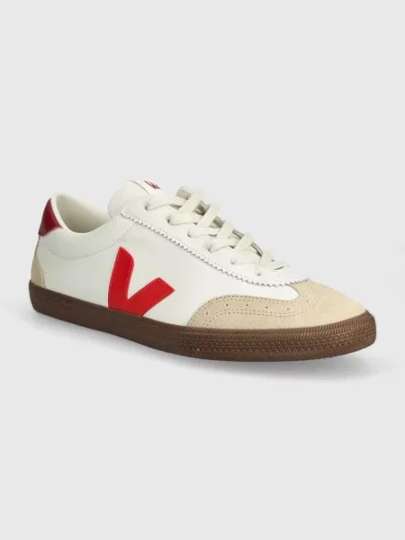 Veja sneakers din piele Volley alb