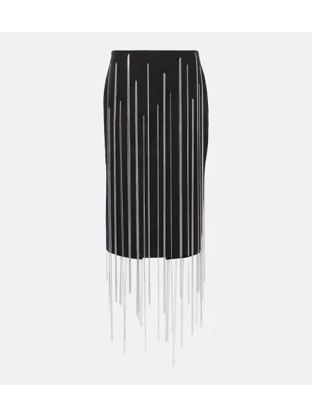 Fustă midi Victoria Beckham până la genunchi negru