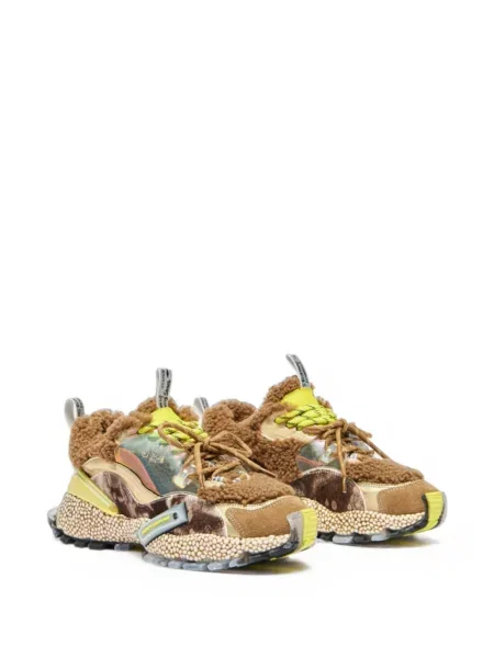Sneakerși Joia Paris din piele de oaie maro