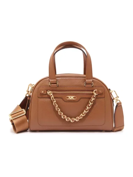 Mała listonoszka Michael Kors skórzana brązowa