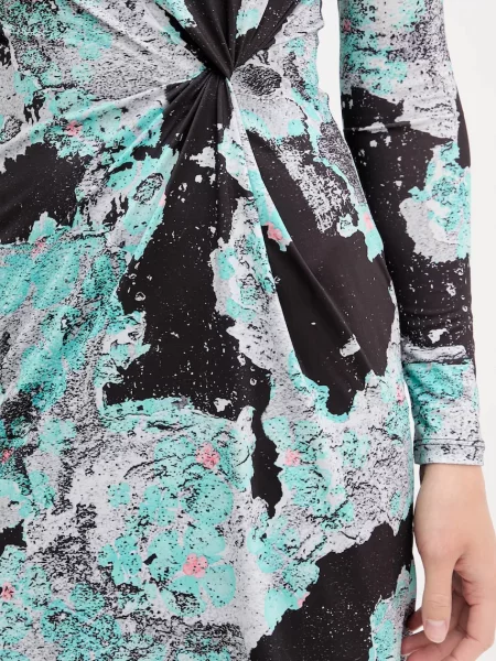 Платье мини Desigual клеш черное