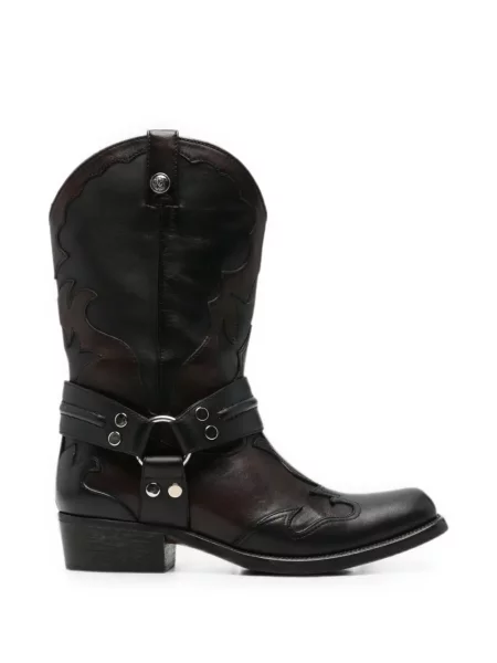 Botine Versace cu broderie negru