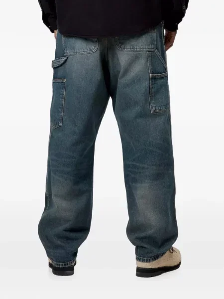 Blugi drepți Carhartt Wip albastru