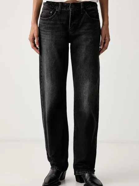 Levi's blugi straight pentru femei LOW STRAIGHT negru