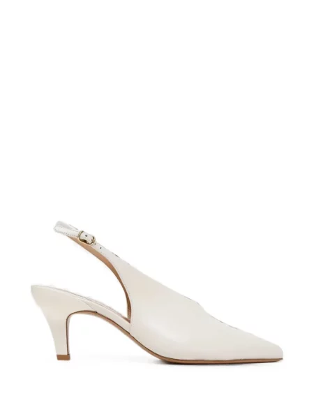 Pantofi cu toc Chloé slingback alb