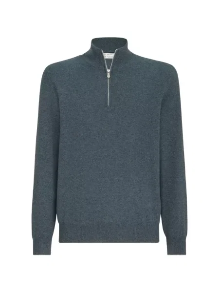 Pulover Brunello Cucinelli albastru