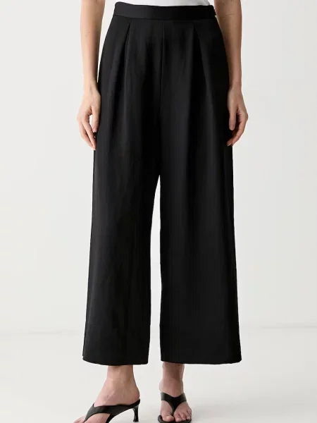 ViCOLO pantaloni culottes pentru femei cu vâscoză negru