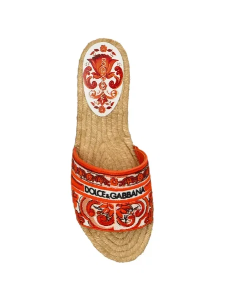 Espadrile Dolce & Gabbana fără toc portocaliu