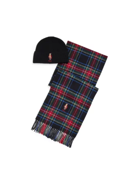 Szal Polo Ralph Lauren wełniana czarna