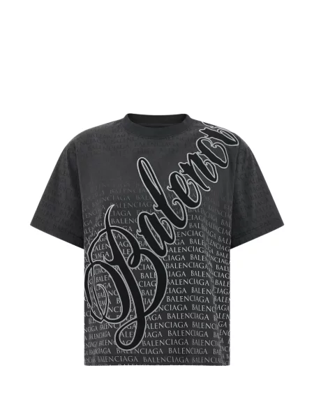 Tricou Balenciaga cu imagine gri