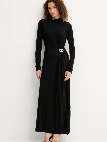 Twinset sukienka maxi prosta czarny