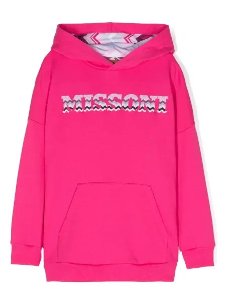 Bluza z kapturem dziecięca Missoni różowa