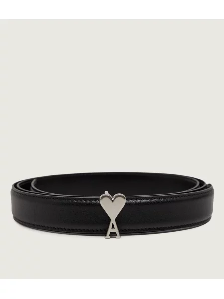 AMI Paris Curea de piele negru