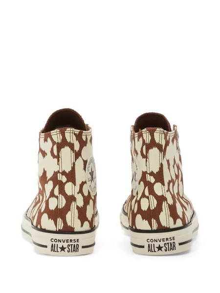 Top Converse cu motiv cu inimi maro