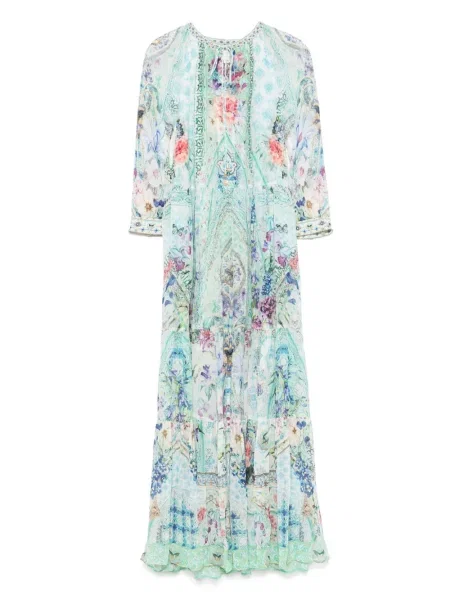 Rochie maxi Camilla de costum albastru