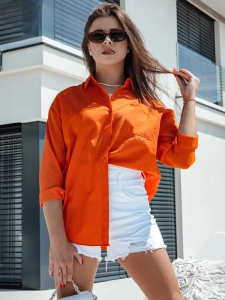 Koszula TRENDSET Dstreet pomarańczowa