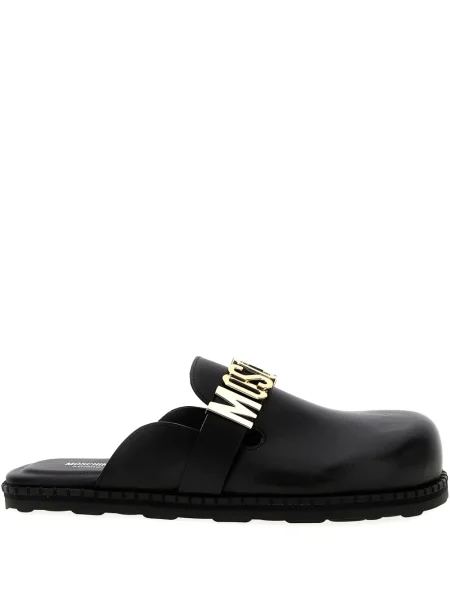 Papuci tip mules Moschino din piele negru
