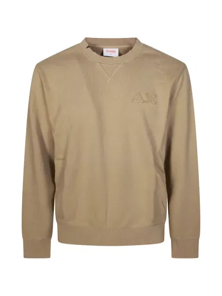 Hanorac crewneck Sun68 cu decolteu rotund cu aplicații