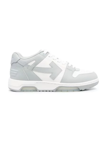 Sneakersy Off-white skórzane biznesowe białe