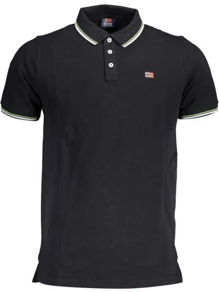 Polo Norway 1963 cu mâneci scurte negru
