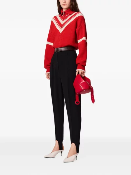 Gulerat geacă Stella Mccartney tricotate roșu