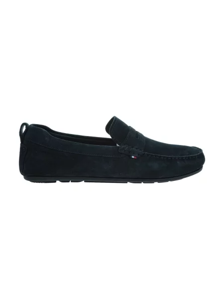 Tommy Hilfiger Mocasini DRIVER | piele întoarsă albastru