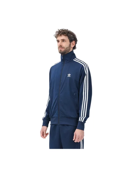 Bluza rozpinana ze stójką Adidas niebieska