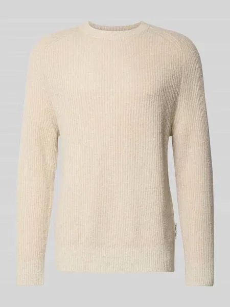 Sweter o kroju regular fit z mieszanki wełny Marc O'polo beżowy