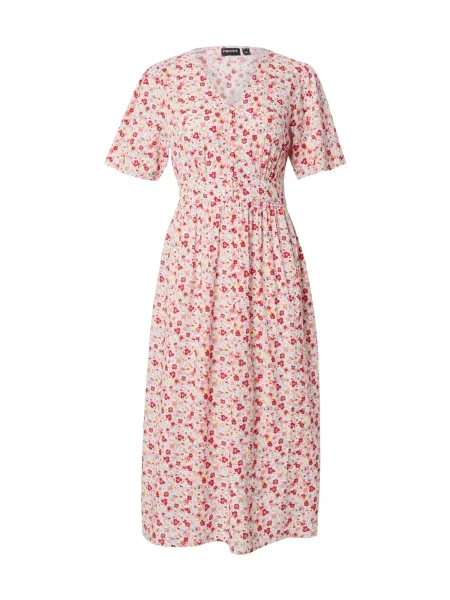 PIECES Rochie PCTALA galben lămâie / roz pal / roșu intens alb