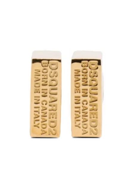 Cercei Dsquared2 cu imprimeu geometric auriu