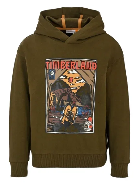Bluza z kapturem dziecięca Timberland zielona