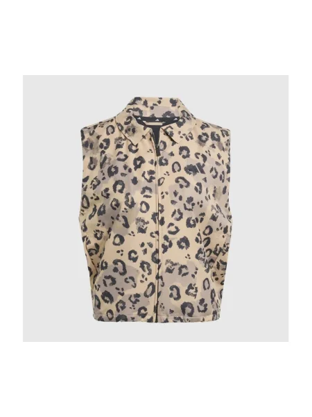 Adidas Vestă elegantă Animal Print bej