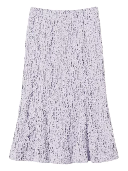 Fustă Twinset cu model floral din dantelă violet