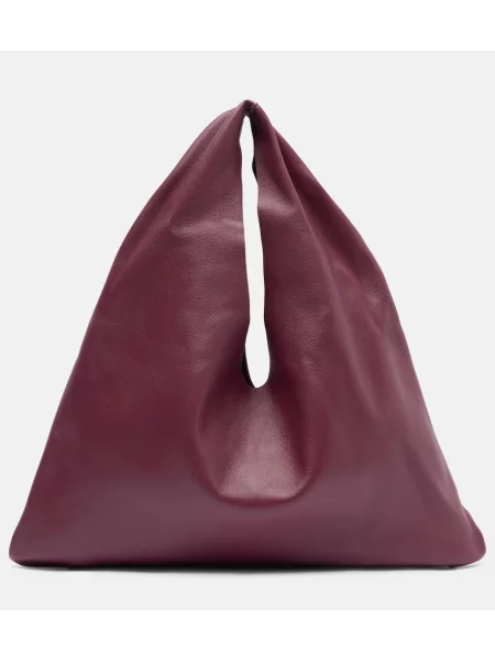 Usnjena usnjena torbica The Row bordo