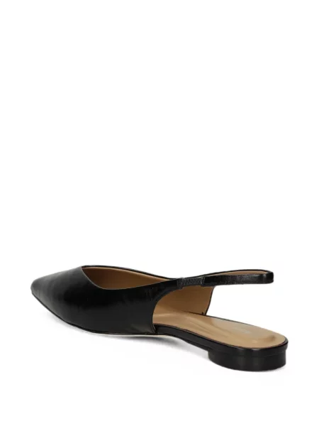 Pantofi cu toc Boss din piele slingback negru