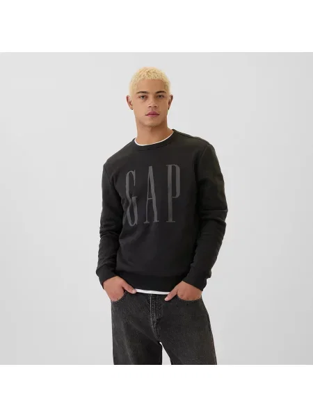 Fleecová fleecová mikina Gap černá