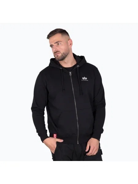 Мъжки суитшърт Alpha Industries Basic Zip SL black черно