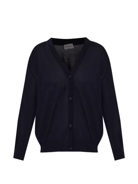 Cardigan Moncler cu decolteu în V albastru