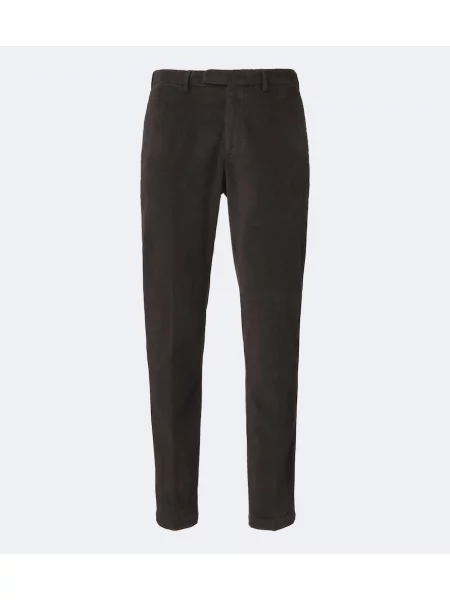 Pantaloni chino Thom Sweeney de catifea cord maro
