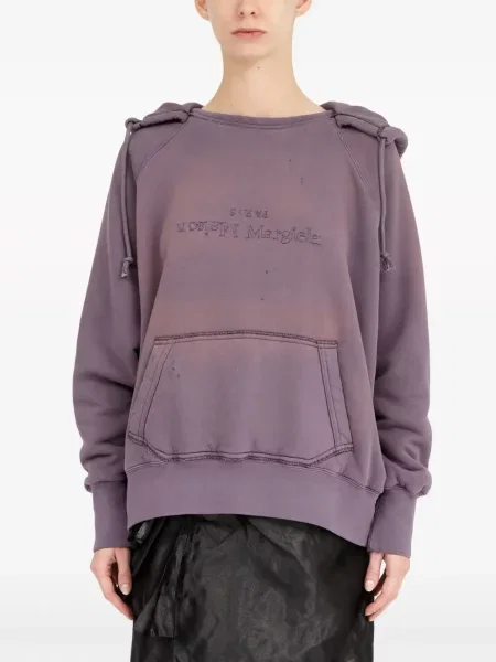 Суичър с качулка Maison Margiela виолетово