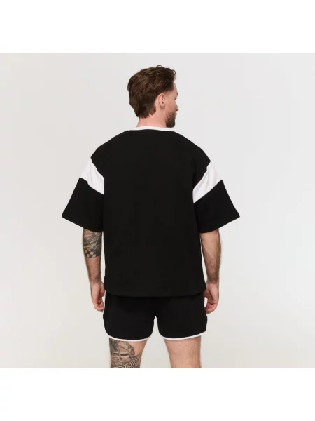 Szorty dresowe fitness oversize Varsity białe
